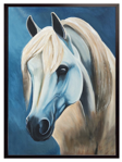 Beyaz At Yağlı Boya Tablo resmi