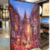 Kırmızı İstanbul Galata Kulesi Yağlı Boya Tablo resmi