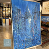 Mavi İstanbul Galata Kulesi Yağlı Boya Tablo resmi
