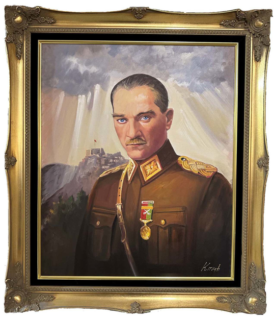 Başkomutan Atatürk Yağlı Boya Tablo resmi