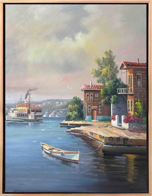 Deniz ve Gemiler Yağlı Boya Tablo resmi