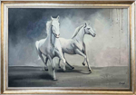 Beyaz Atlar Yağlı Boya Tablo resmi