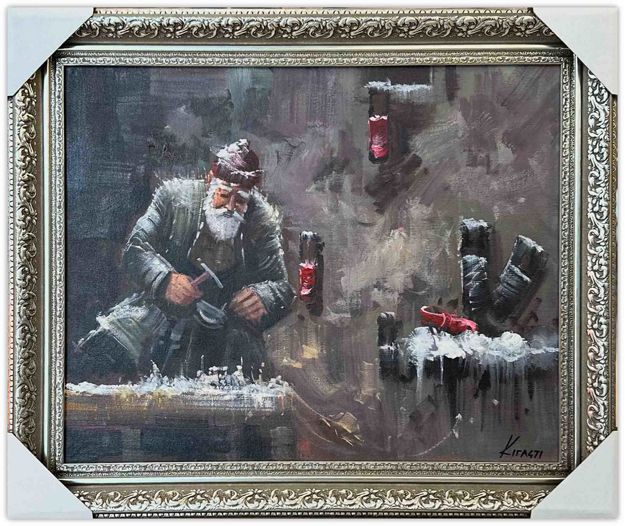 Ayakkabıcı Yağlı Boya Tablo resmi