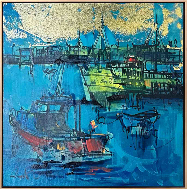 İstanbul Eminönü Manzarası Yağlı Boya Tablo resmi