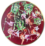 Rengarenk Modern Laleler Yağlı Boya Tablo resmi