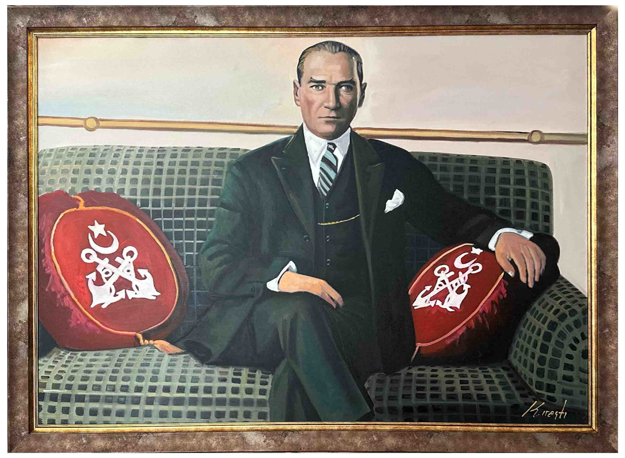 Atatürk Vagonu Yağlı Boya Tablo resmi
