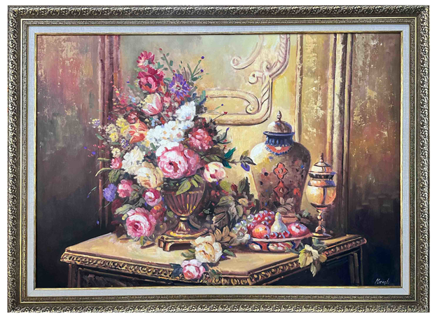 Çiçekler ve Meyveler Yağlı Boya Tablo resmi