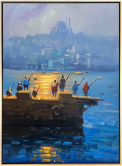 Eminönü'nün Balıkçıları Yağlı Boya Tablo resmi