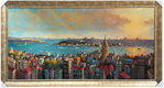 İstanbul Deniz Manzarası Yağlı Boya Tablo resmi