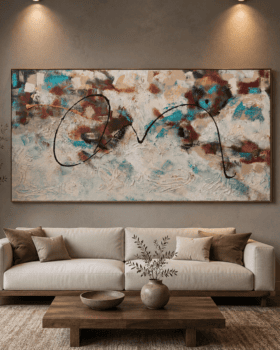 Renkli Modern Sanat Yağlıboya Tablo