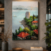 Eski istanbul Manzarası Yağlıboya Tablo