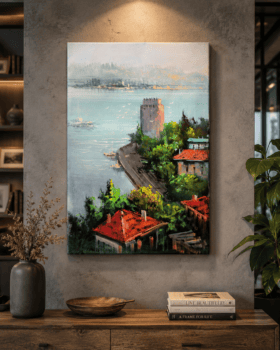 Eski istanbul Manzarası Yağlıboya Tablo