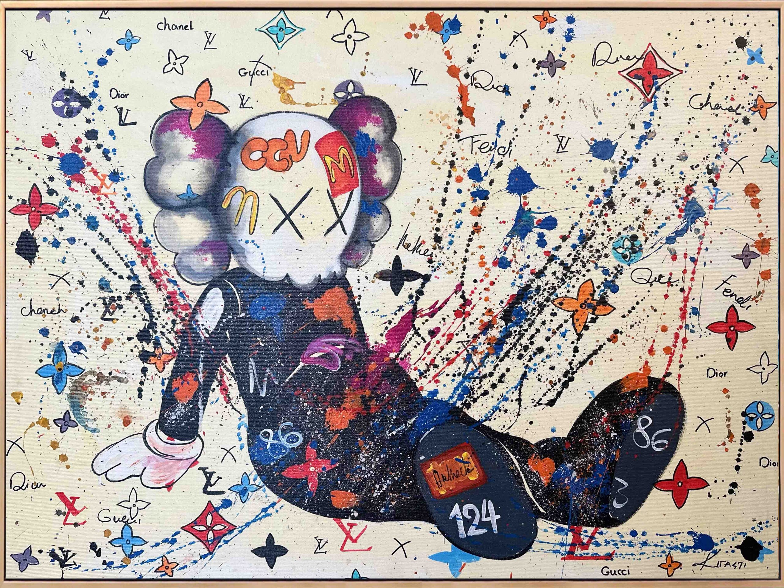 Modern Pop Art Figürlü Yağlı Boya Tablo - Görsel 4