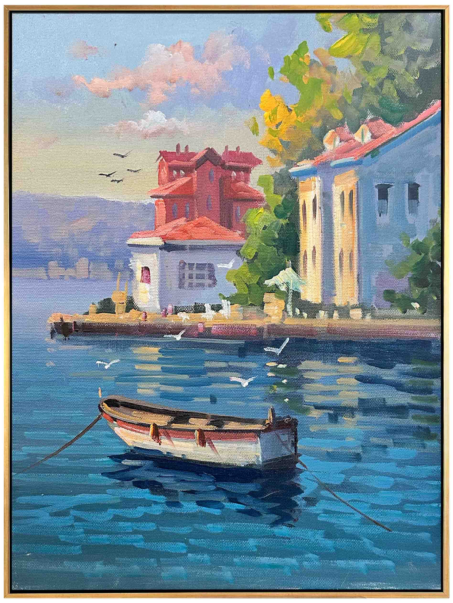 İstanbul Boğazı ve Yalılar Yağlı Boya Tablo - Görsel 2