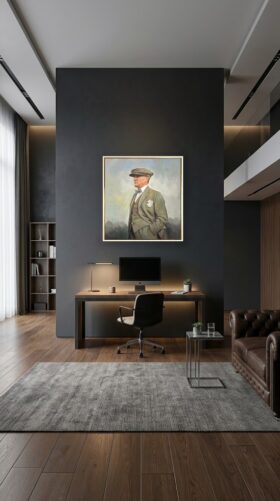 Cumhuriyetin Kurucusu Atatürk Portresi Yağlı Boya Tablo