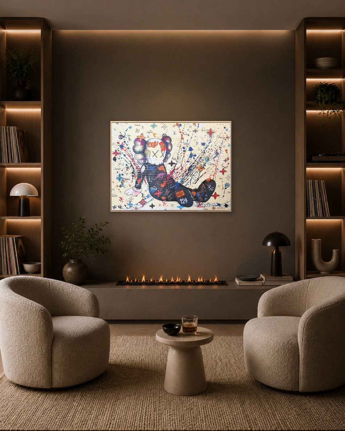 Modern Pop Art Figürlü Yağlı Boya Tablo - Görsel 2