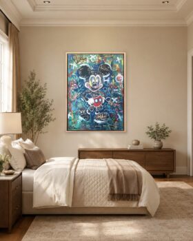 Graffiti Mickey Mouse Yağlı Boya Tablo